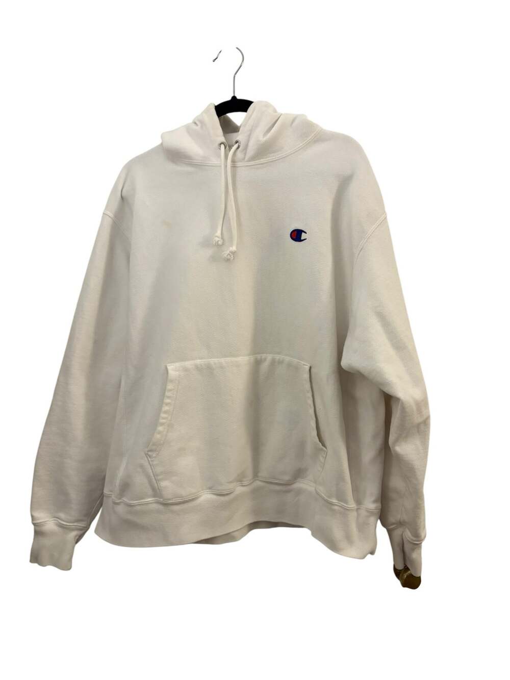 Champion Reverse Weave Hoodie White XL Heavyweight Sporty Athletic Sportswear